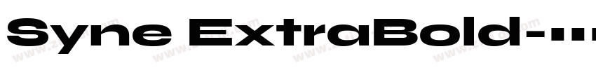 Syne ExtraBold字体转换